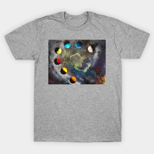 Spraying space T-Shirt by ROXIT13